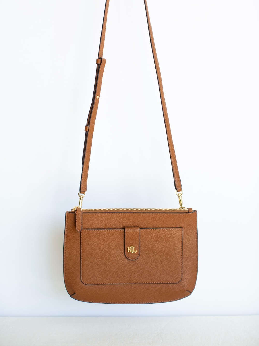 Ralph Lauren Pebbled Leather Crossbody Purse